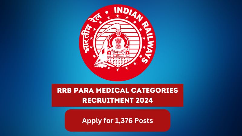 RRB Para medical Categories Recruitment 2024