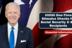 $5500 One-Time Stimulus Checks for Social Security & SSI Recipients